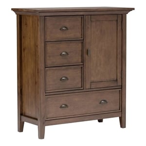 Atlin Designs Solid Wood Rustic Natural Aged Brown Storage Cabinet Rectangular 39&quot Unassembled