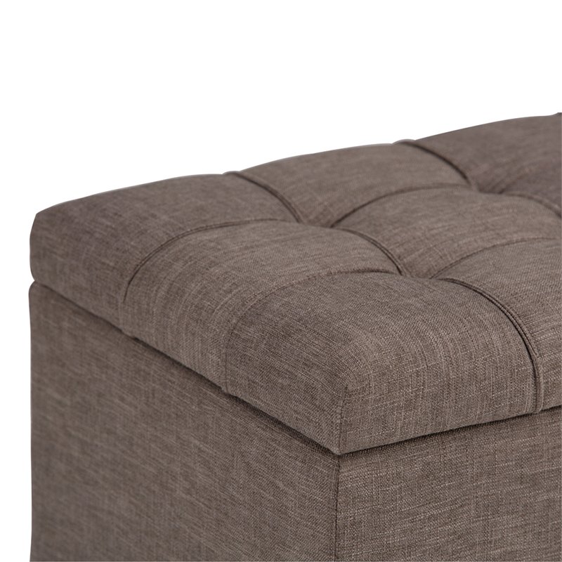 Atlin Designs Storage Ottoman in Fawn Brown