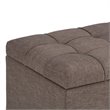 Atlin Designs Storage Ottoman in Fawn Brown