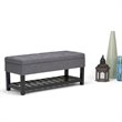 Atlin Designs Storage Ottoman Bench in Slate Gray