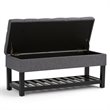 Atlin Designs Storage Ottoman Bench in Slate Gray