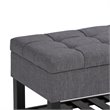 Atlin Designs Storage Ottoman Bench in Slate Gray