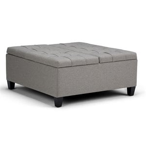 Atlin Designs Storage Coffee Table Ottoman in Dove Gray