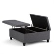 Atlin Designs Storage Coffee Table Ottoman in Slate Gray