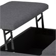 Atlin Designs Storage Coffee Table Ottoman in Slate Gray