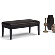 Atlin Designs Faux Leather Tufted Ottoman Bench in Black