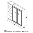 Atlin Designs Contemporary Wood Full Murphy Bed and Closet Organizer in White