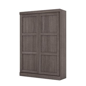 Atlin Designs 109&quot Full Wall Bed in Bark Gray