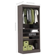 Atlin Designs 3 Adjustable Shelves Wood Storage Unit in Bark Gray