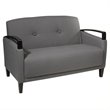 Atlin Designs Fabric Woven Charcoal Loveseat Rectangular 49.25