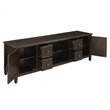 Atlin Designs Solid Wood Dark Chestnut Brown TV Stand Rectangular 72