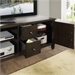 Atlin Designs Solid Wood Dark Chestnut Brown TV Stand Rectangular 72