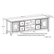 Atlin Designs Solid Wood Dark Chestnut Brown TV Stand Rectangular 72