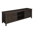 Atlin Designs Solid Wood Dark Chestnut Brown TV Stand Rectangular 72