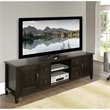 Atlin Designs Solid Wood Dark Chestnut Brown TV Stand Rectangular 72