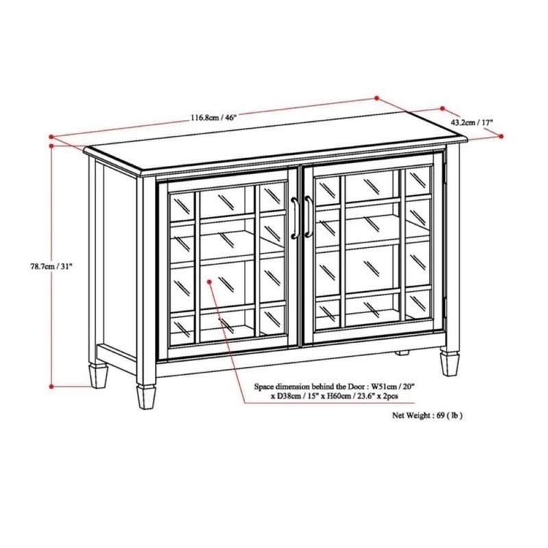 Atlin Designs Storage Cabinet in Dark Chestnut Brown