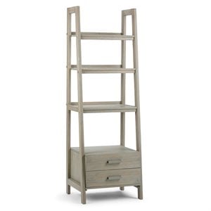 Atlin Designs 4 Shelf Ladder Bookcase in Saddle Brown