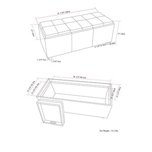 Atlin Designs Storage Bench in Natural