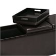 Atlin Designs Faux Leather Storage Bench in Brown