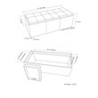 Atlin Designs Faux Leather Storage Bench in Brown