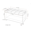 Atlin Designs Transitional Faux Leather Storage Bench in Cream