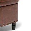 Atlin Designs Faux Leather Pillow Top Storage Bench in Cognac