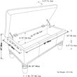 Atlin Designs Faux Leather Pillow Top Storage Bench in Cognac
