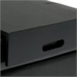 Atlin Designs Faux Leather Storage Bench with Tray in Black