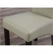 Atlin Designs Faux Leather Dining Chair in Cream (Set of 2)