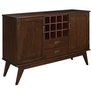 Atlin Designs Sideboard and Wine Rack in Auburn Brown