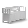 Atlin Designs Entryway Storage Bench in White