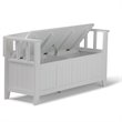 Atlin Designs Entryway Storage Bench in White