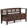 Atlin Designs Solid Pine Medium Rustic Brown Storage Bench Rectangular 48