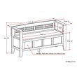 Atlin Designs Solid Pine Medium Rustic Brown Storage Bench Rectangular 48