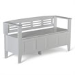 Atlin Designs Entryway Storage Bench in White