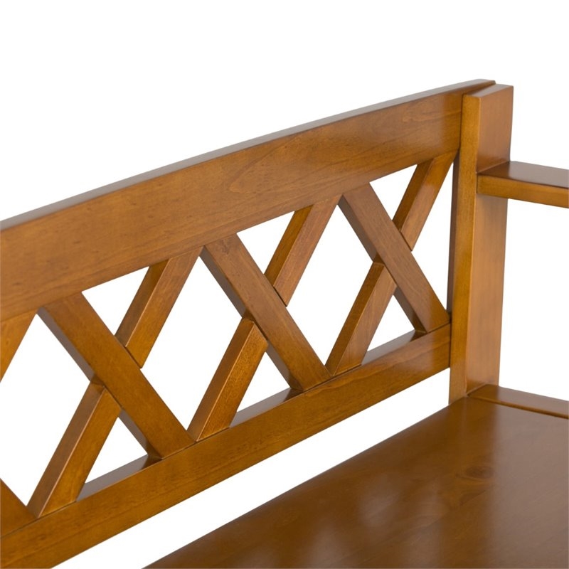 Atlin Designs Transitional Wood Entryway Storage Bench in Avalon Brown