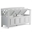 Atlin Designs Solid Pine White Storage Bench Rectangular Large 48