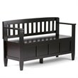 Atlin Designs Entryway Storage Bench in Coffee Brown