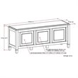 Atlin Designs Solid Pine Dark Chestnut Brown Storage Bench Rectangular 51