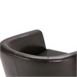 Atlin Designs Faux Leather Tub Chair in Dark Brown