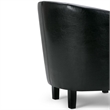 Atlin Designs Faux Leather Black Tub Chair Unassembled 30