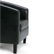 Atlin Designs Faux Leather Black Tub Chair Unassembled 30