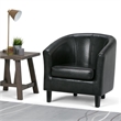 Atlin Designs Faux Leather Black Tub Chair Unassembled 30