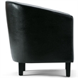 Atlin Designs Faux Leather Black Tub Chair Unassembled 30