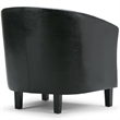 Atlin Designs Faux Leather Black Tub Chair Unassembled 30