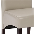 Atlin Designs 7 Piece Transitional Wood/Faux Leather Dining Set in Cream/Brown