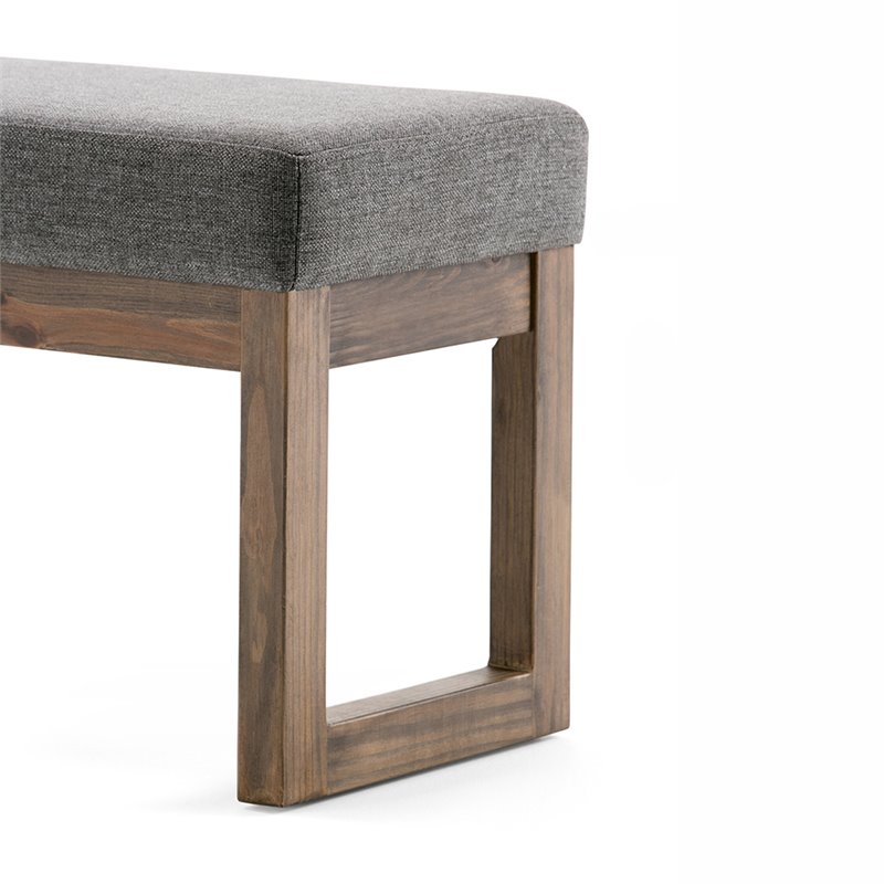 Atlin Designs Large Living Room Bench in Gray