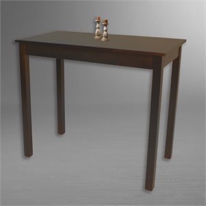 Atlin Designs Espresso Bar Table Rectangular 36&quot x 42&quot x 22&quot Unassembled