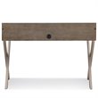 Atlin Designs Computer Desk in Smoke Gray and Brushed Nickel