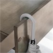 Atlin Designs Computer Desk in Smoke Gray and Brushed Nickel